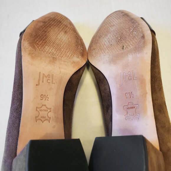 J. McLaughlin Ciara Suede Tortoise Shell Block Heel Pumps - Picture 7 of 8